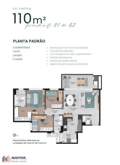 Apartamento, 2 quartos, 110 m² - Foto 2