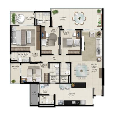 Apartamento, 4 quartos - Foto 2