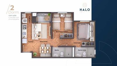 Apartamento, 3 quartos, 48 m² - Foto 2