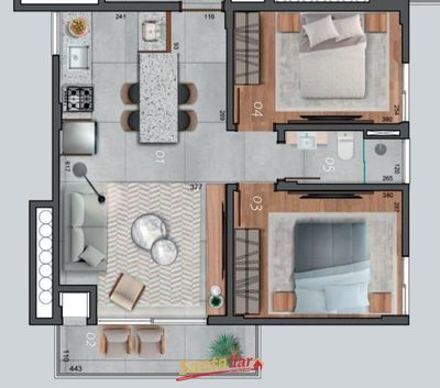 Apartamento, 2 quartos, 63 m² - Foto 3