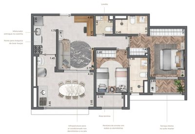 Apartamento, 2 quartos, 66 m² - Foto 4