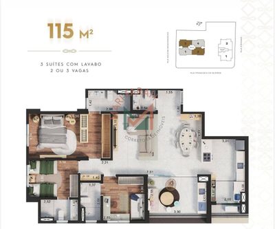 Apartamento, 3 quartos, 115 m² - Foto 3