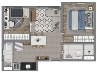 Apartamento, 2 quartos, 36 m² - Foto 5