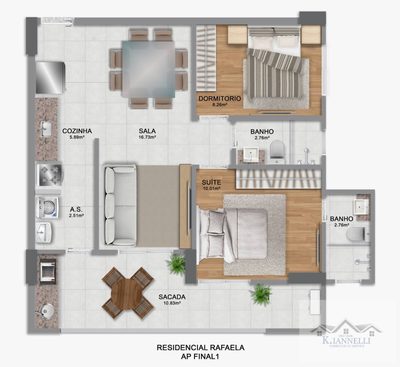 Apartamento, 2 quartos, 70 m² - Foto 2