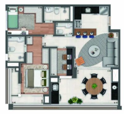 Apartamento, 3 quartos, 94 m² - Foto 3