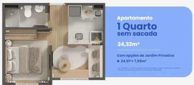 Apartamento, 1 quarto, 25 m² - Foto 4