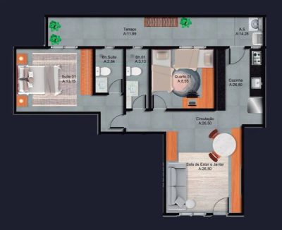 Casa, 2 quartos, 61 m² - Foto 1
