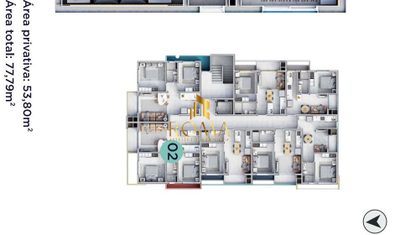 Apartamento, 2 quartos, 53 m² - Foto 3