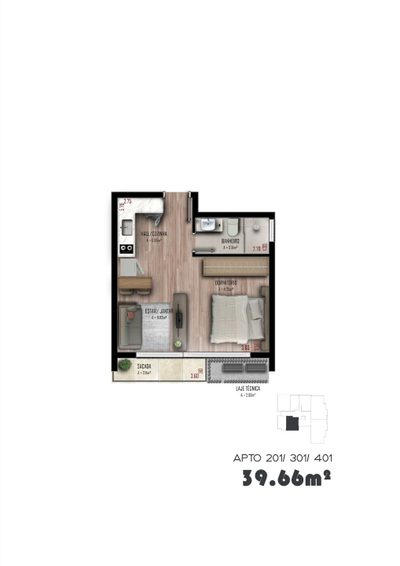 Apartamento, 1 quarto, 39 m² - Foto 4
