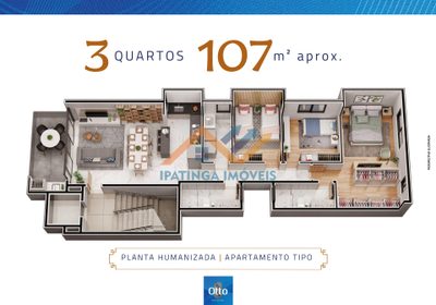 Apartamento, 3 quartos, 107 m² - Foto 2