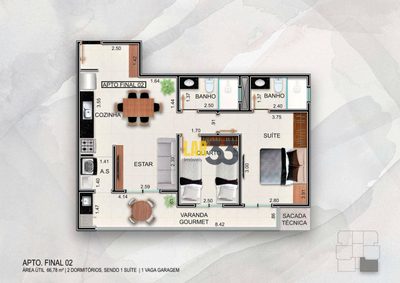 Apartamento, 2 quartos, 66 m² - Foto 5