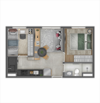 Casa, 1 quarto, 37 m² - Foto 5