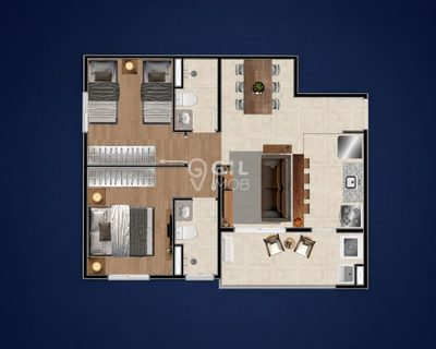 Apartamento, 2 quartos, 55 m² - Foto 1
