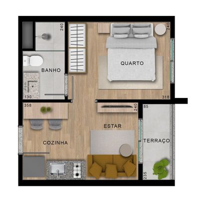 Apartamento, 2 quartos, 37 m² - Foto 1
