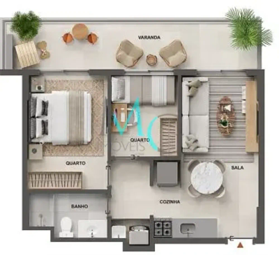 Apartamento, 1 quarto, 74 m² - Foto 3