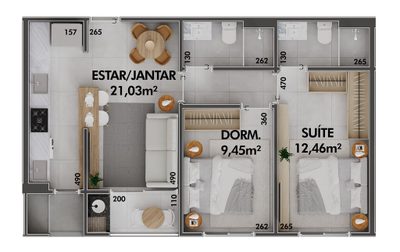 Apartamento, 2 quartos, 82 m² - Foto 5