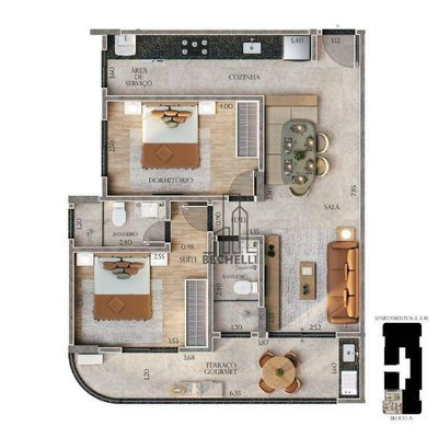 Apartamento, 2 quartos, 72 m² - Foto 1