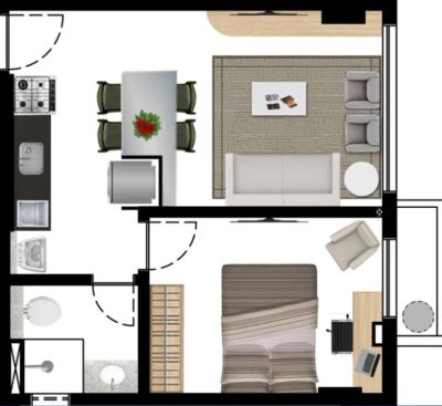 Apartamento, 1 quarto, 35 m² - Foto 2