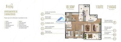 Apartamento, 3 quartos, 85 m² - Foto 3
