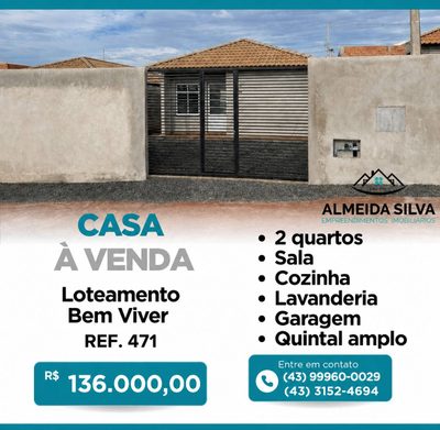 Casa, 2 quartos, 44 m² - Foto 1