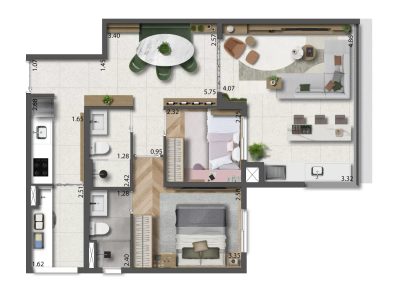 Apartamento, 2 quartos, 68 m² - Foto 4