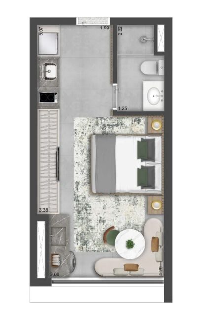 Apartamento, 1 quarto, 25 m² - Foto 4