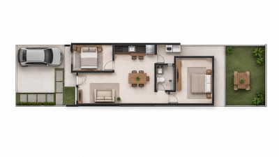 Casa, 2 quartos, 56 m² - Foto 2