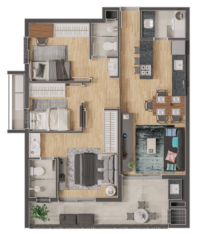 Apartamento, 3 quartos, 76 m² - Foto 5