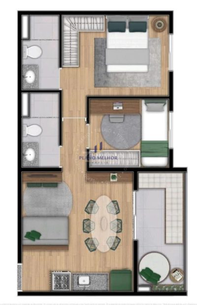 Apartamento, 2 quartos, 50 m² - Foto 3