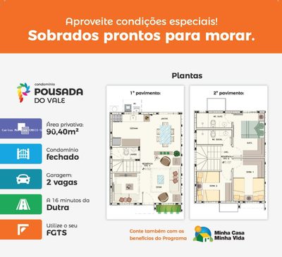 Casa, 3 quartos, 90 m² - Foto 2