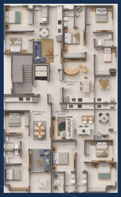 Apartamento, 3 quartos, 80 m² - Foto 1