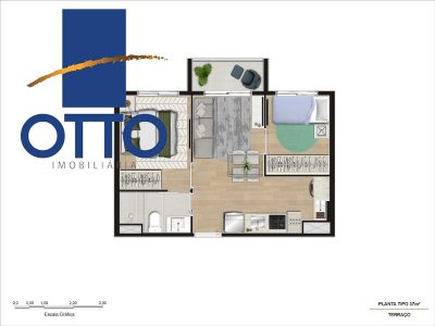 Apartamento, 2 quartos, 38 m² - Foto 3
