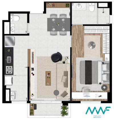 Apartamento, 1 quarto, 49 m² - Foto 5