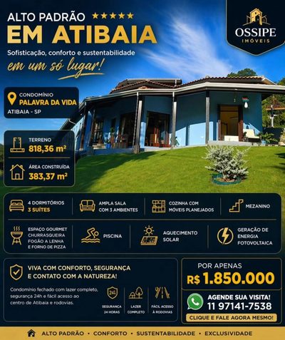 Casa de Condomínio, 4 quartos - Foto 1