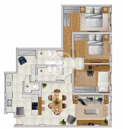 Apartamento, 3 quartos, 103 m² - Foto 1
