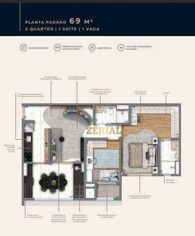 Apartamento, 2 quartos, 69 m² - Foto 1