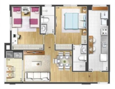 Apartamento, 2 quartos - Foto 2