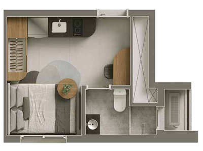 Apartamento, 1 quarto, 32 m² - Foto 3