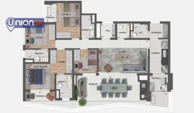 Apartamento, 3 quartos, 120 m² - Foto 1