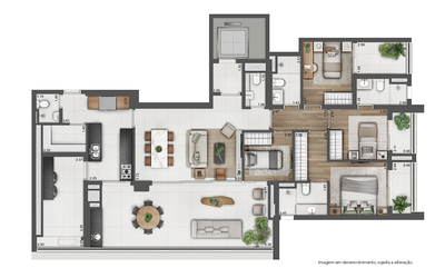 Apartamento, 4 quartos, 202 m² - Foto 1