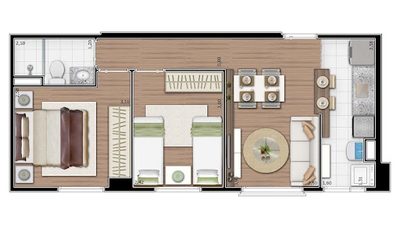 Apartamento, 2 quartos, 42 m² - Foto 2