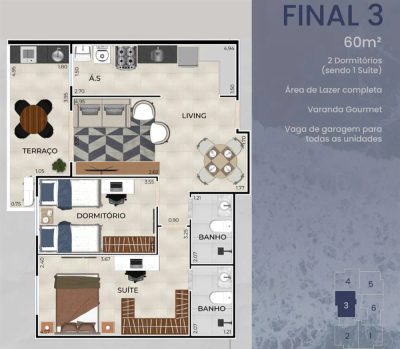 Apartamento, 2 quartos, 61 m² - Foto 4