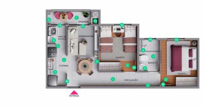 Apartamento, 2 quartos, 47 m² - Foto 1