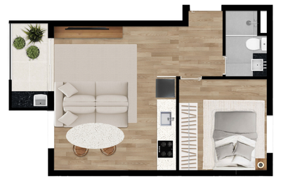 Apartamento, 1 quarto, 39 m² - Foto 2