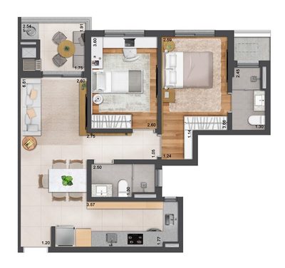 Apartamento, 2 quartos, 108 m² - Foto 4
