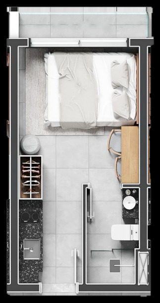 Apartamento, 1 quarto, 17 m² - Foto 3