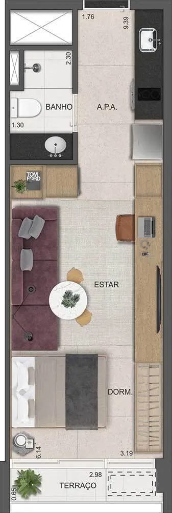 Apartamento, 1 quarto, 35 m² - Foto 4
