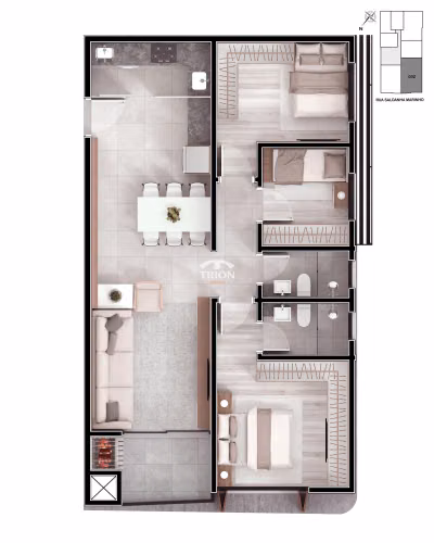 Apartamento, 3 quartos, 84 m² - Foto 3