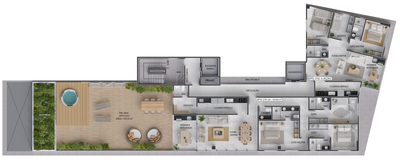 Cobertura, 3 quartos, 206 m² - Foto 3