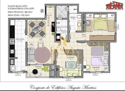 Apartamento, 3 quartos, 88 m² - Foto 2